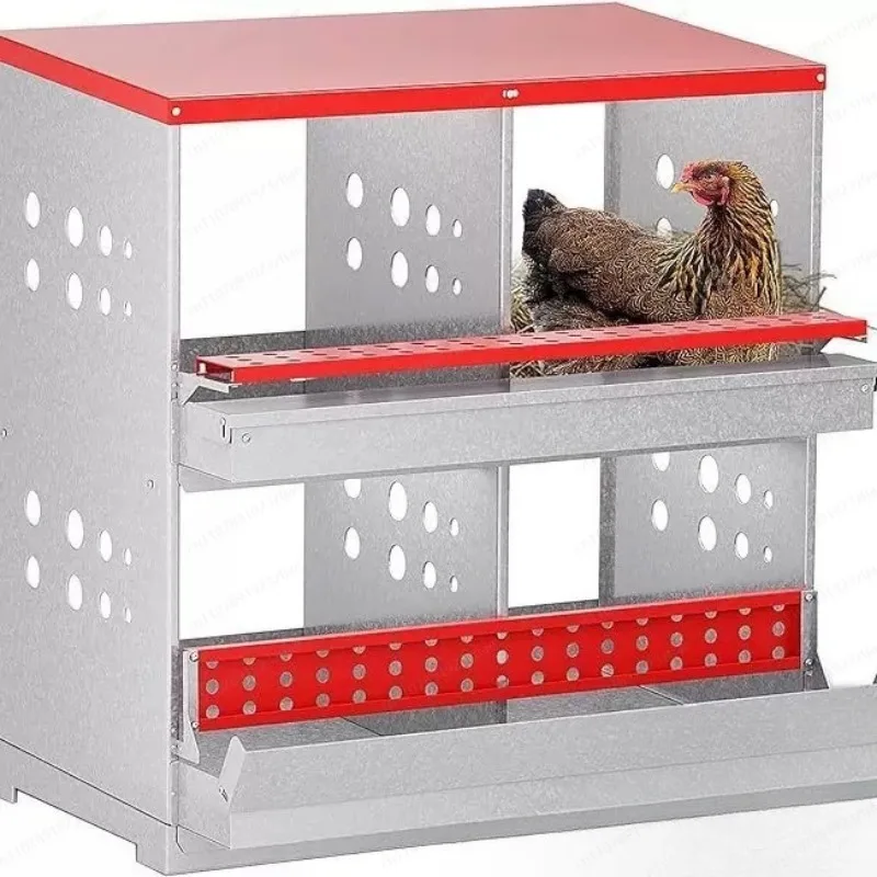 2026 HOT Nido para gallinas ponedoras, Jaula de corral para aves de corral de patio trasero, Jaula galvanizada para gallinas