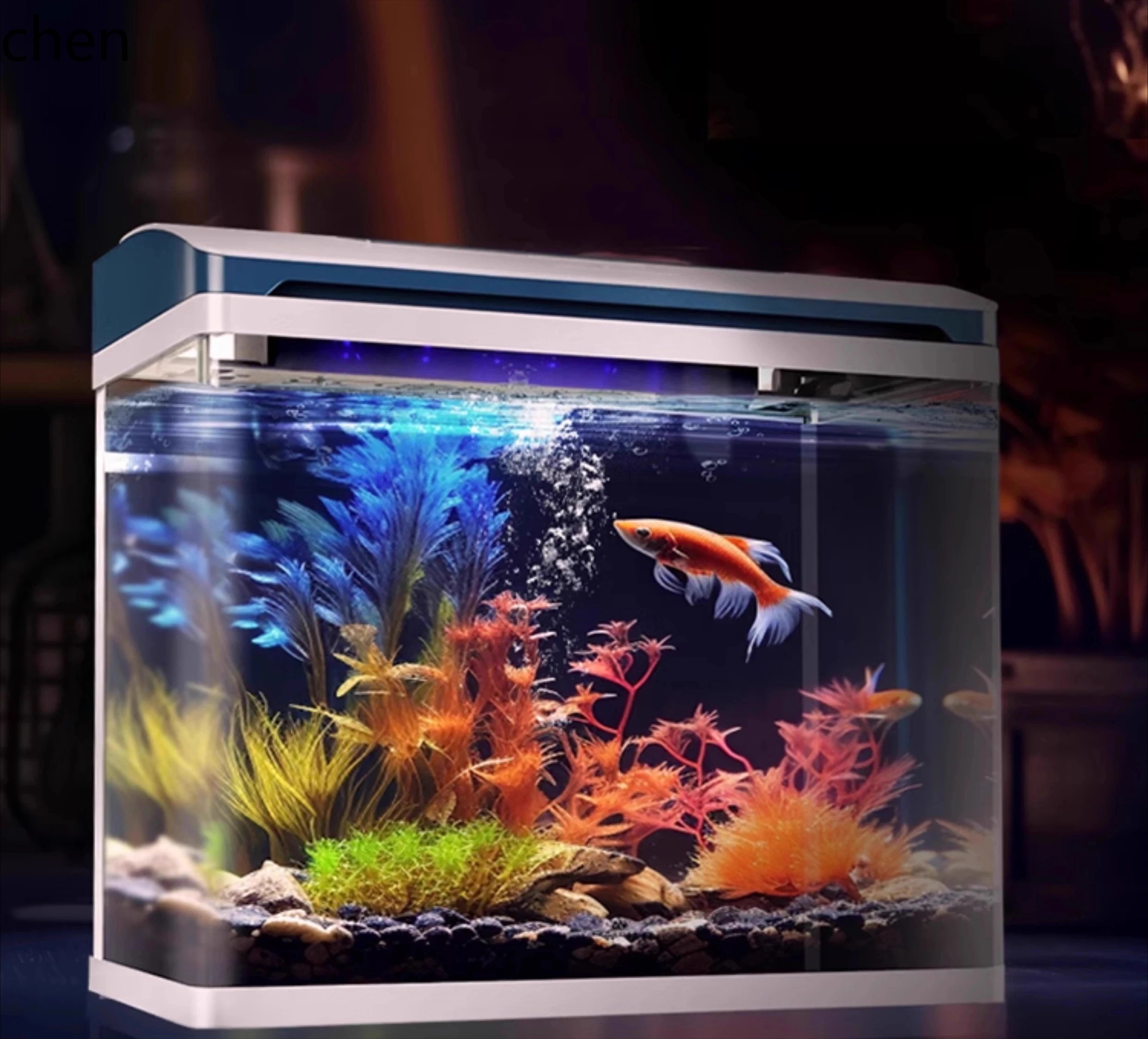 

ZML Smart Fish Tank Small Living Room Glass Ecological Filter Oxygen Generator Integrated Landscaping Aquarium