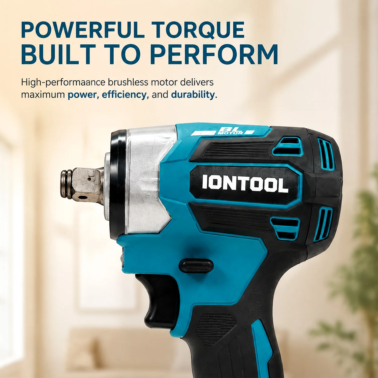 IONTOOL 175N.m Variable Speed 0-2800RPM Cordless Impact Wrench 0-3500IPM for Lug Nut Removal and DIY Maintenance Tool Only