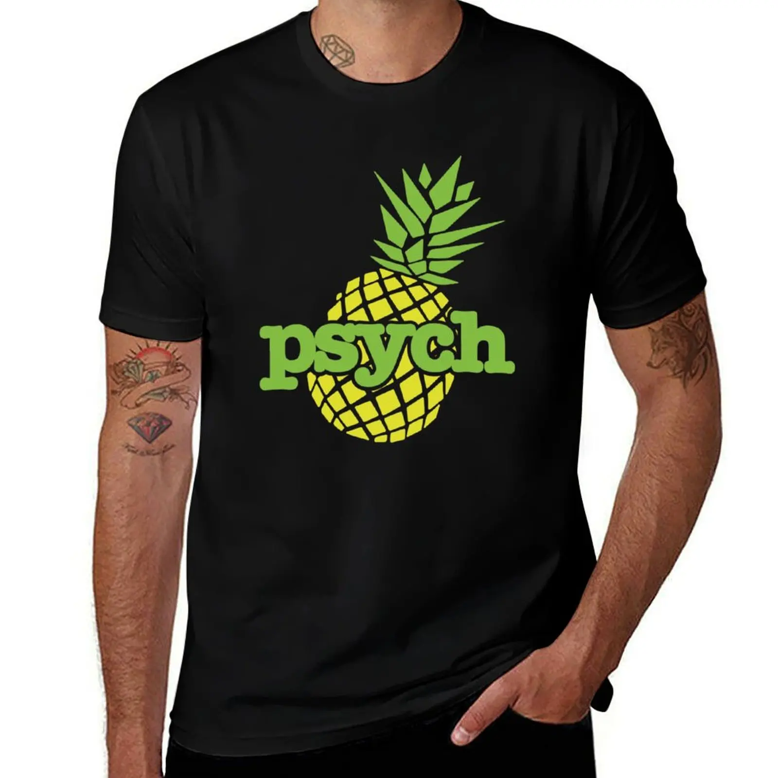 Psych Pineapple (p) T-Shirt Plus Size Everyday Tee Shirt T-Shirt
