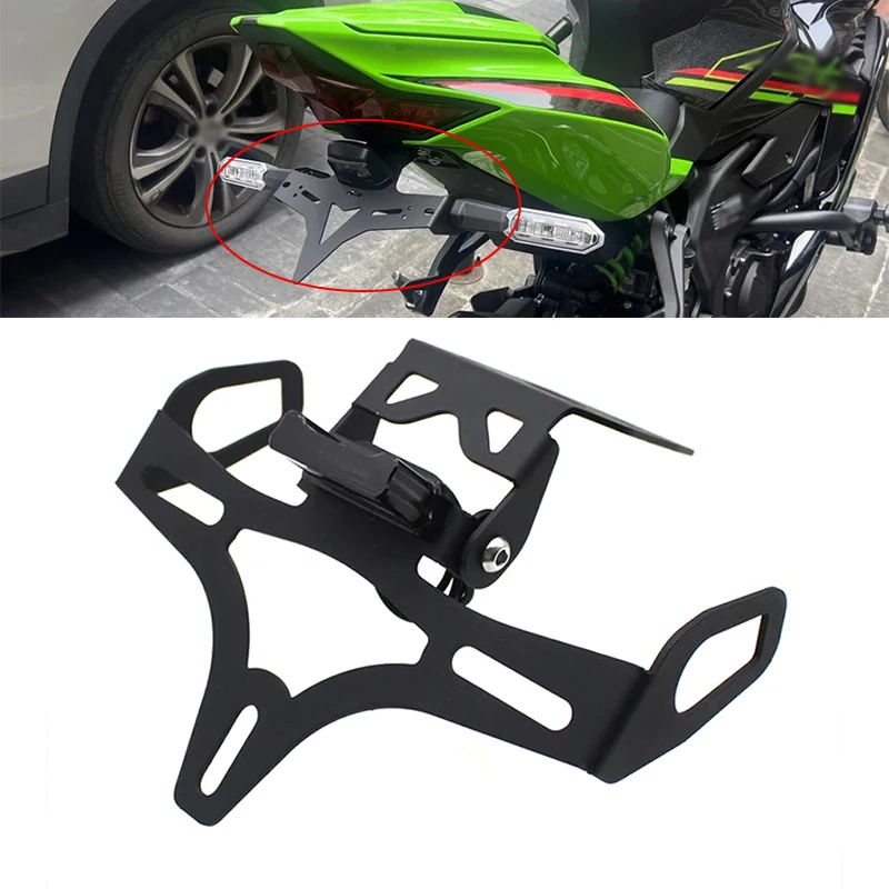 Motorcycle LED License Plate Light Bracket Frame Tail Tidy Fender Eliminator For Kawasaki Ninja ZX-25R ZX-4R ZX-4RR ZX 25R 4R