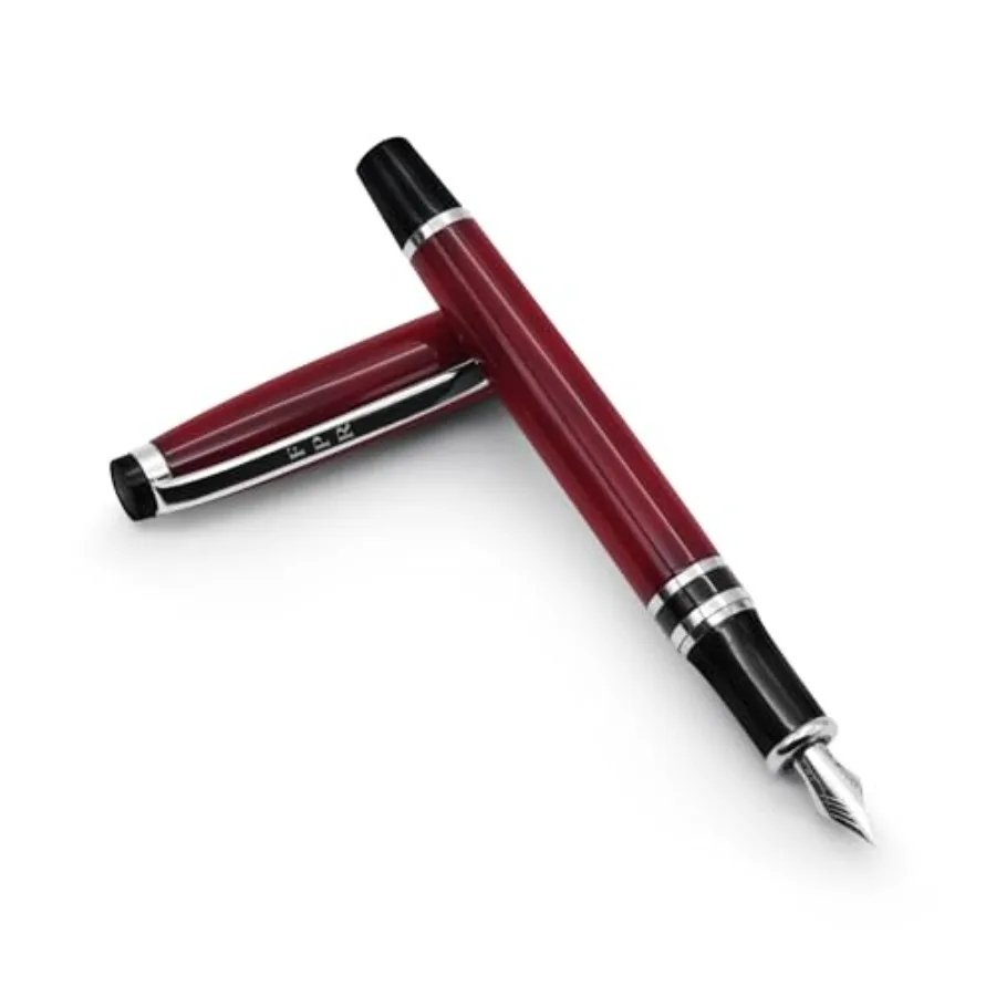 

Набор перьевых ручек FPR Ambassador Ultra Flex Nib, бордовый цвет - перезаправляемая ручка с конвертером для картриджей - каллиграфические ручки для письма