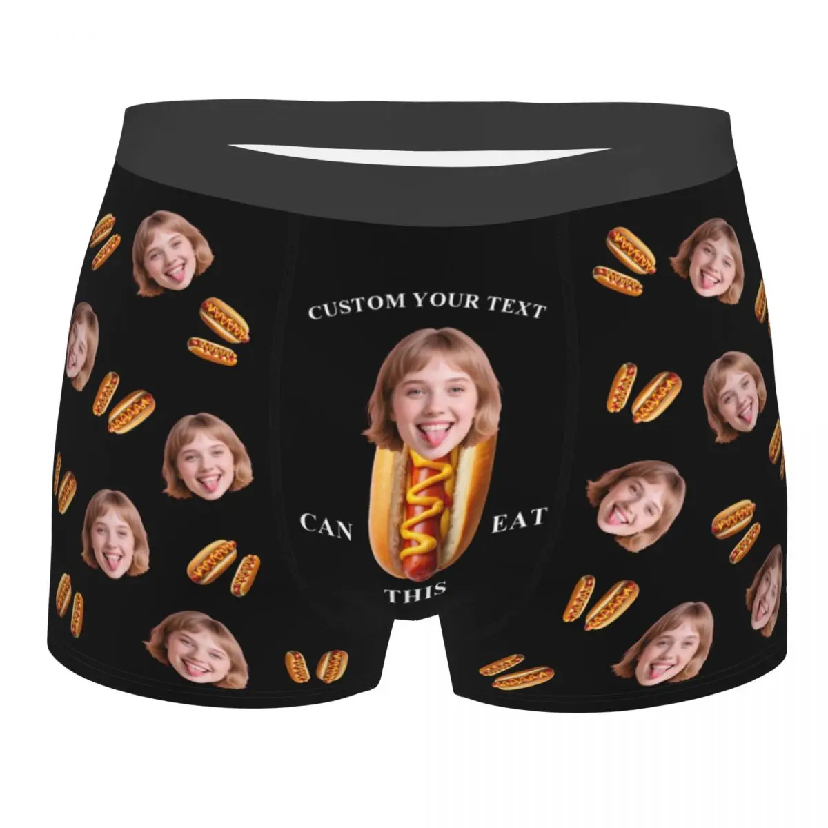 

Personalized Funny Face Photo Custom Boxer Shorts Valentine's Day Gift For Husband Print Men Customized Underwear Panties Briefs