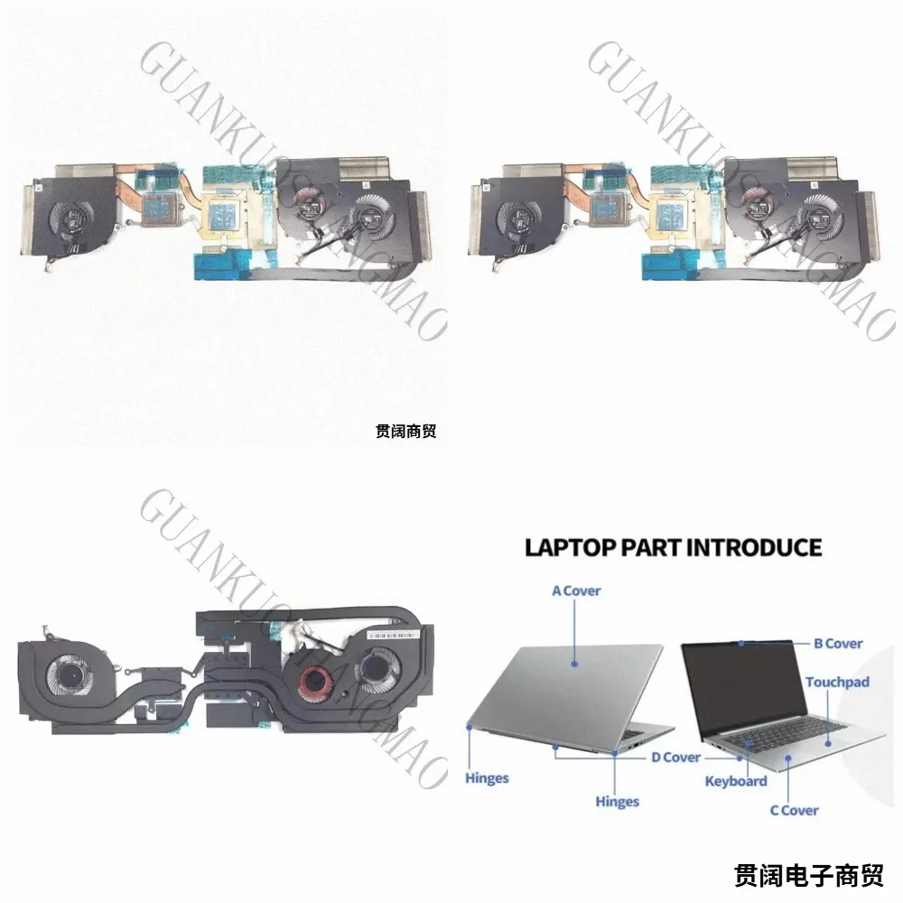 HJY...Suitable for MSI GS73VR MS17B5 Portable Computer CPU GPU Cooling Fan with Radiator E32-2500240-A87