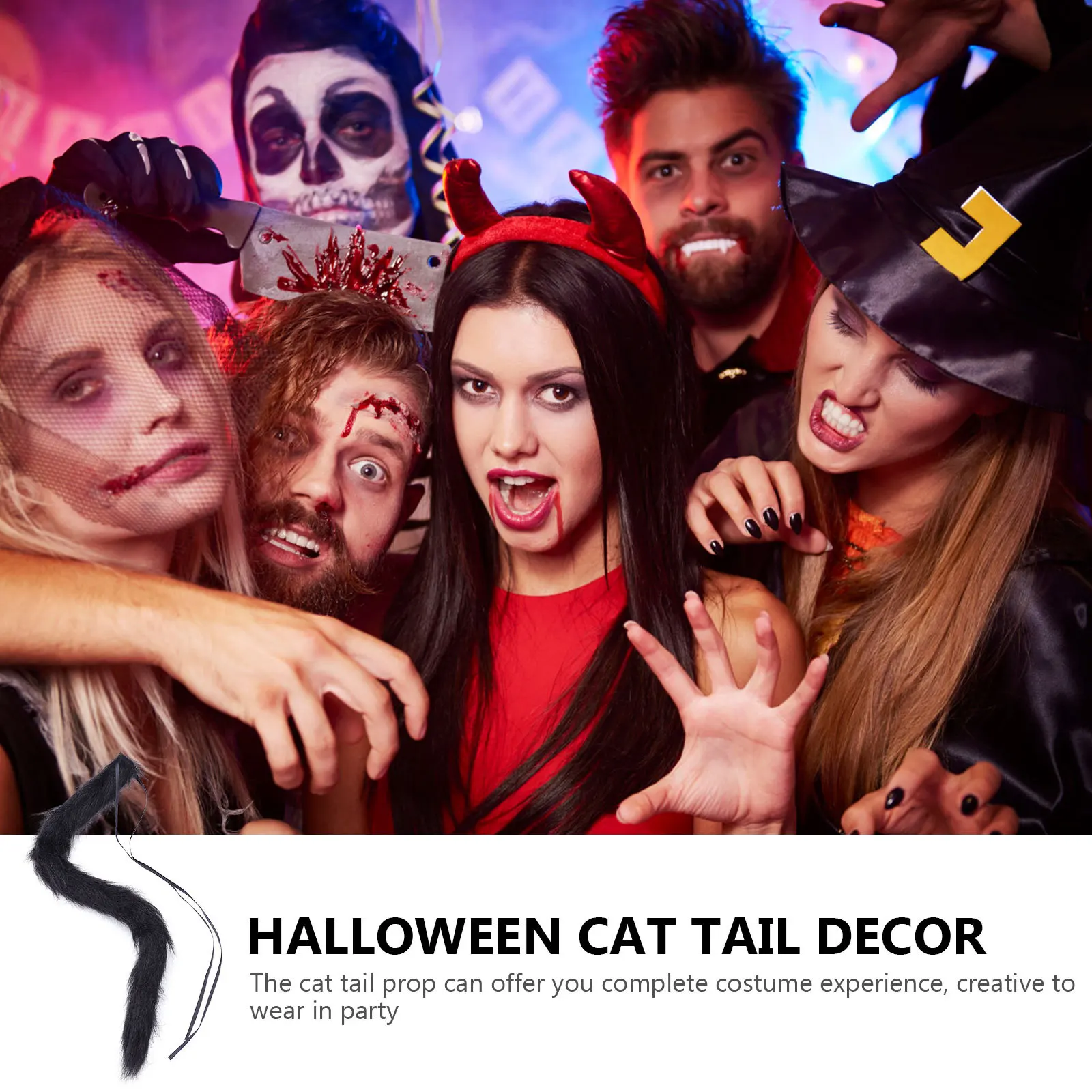 

HONMEET Cat Tail Prop Halloween Costume Party Bendable Cosplay Accessory Cute Animal Decor for Adults Comfortable Festival Wear