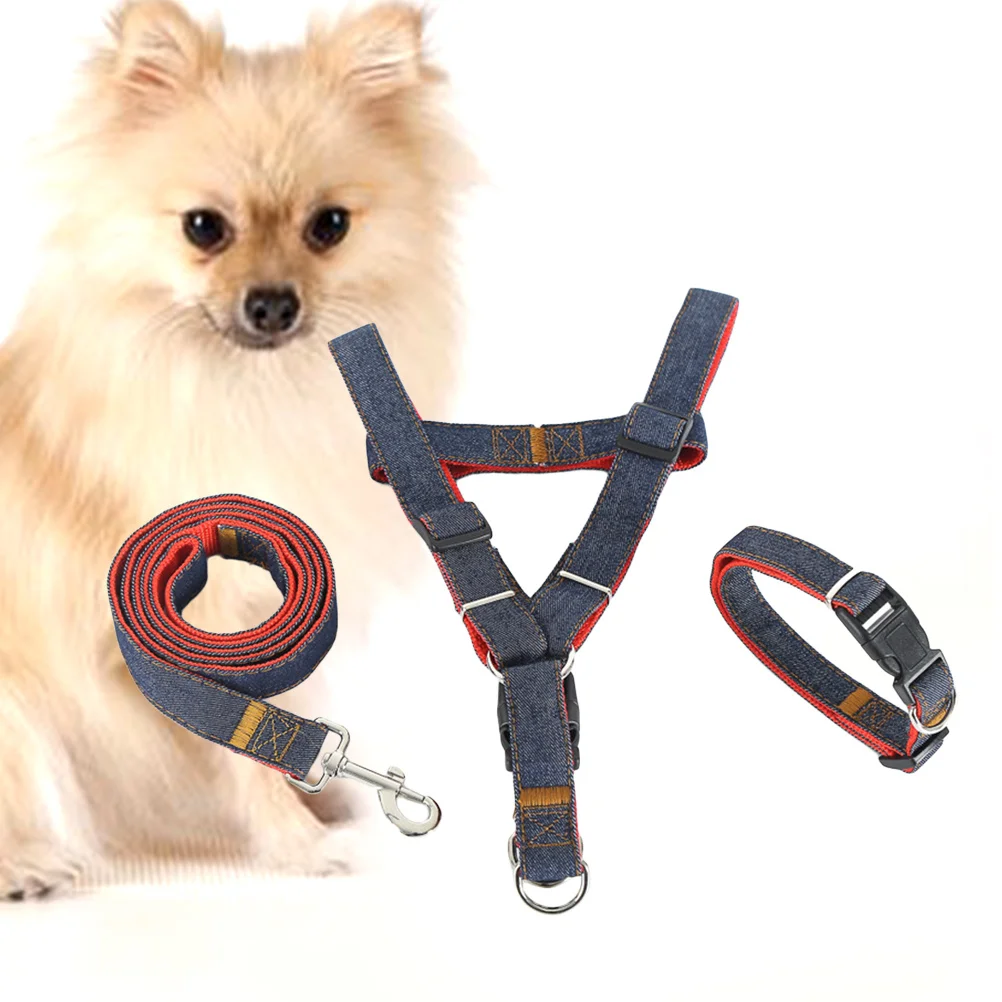 

Dog Training Walking Leash Set Red S Size Pet Harness with Chest Strap for Controlled Walks Adjustable Secure Fit Dog