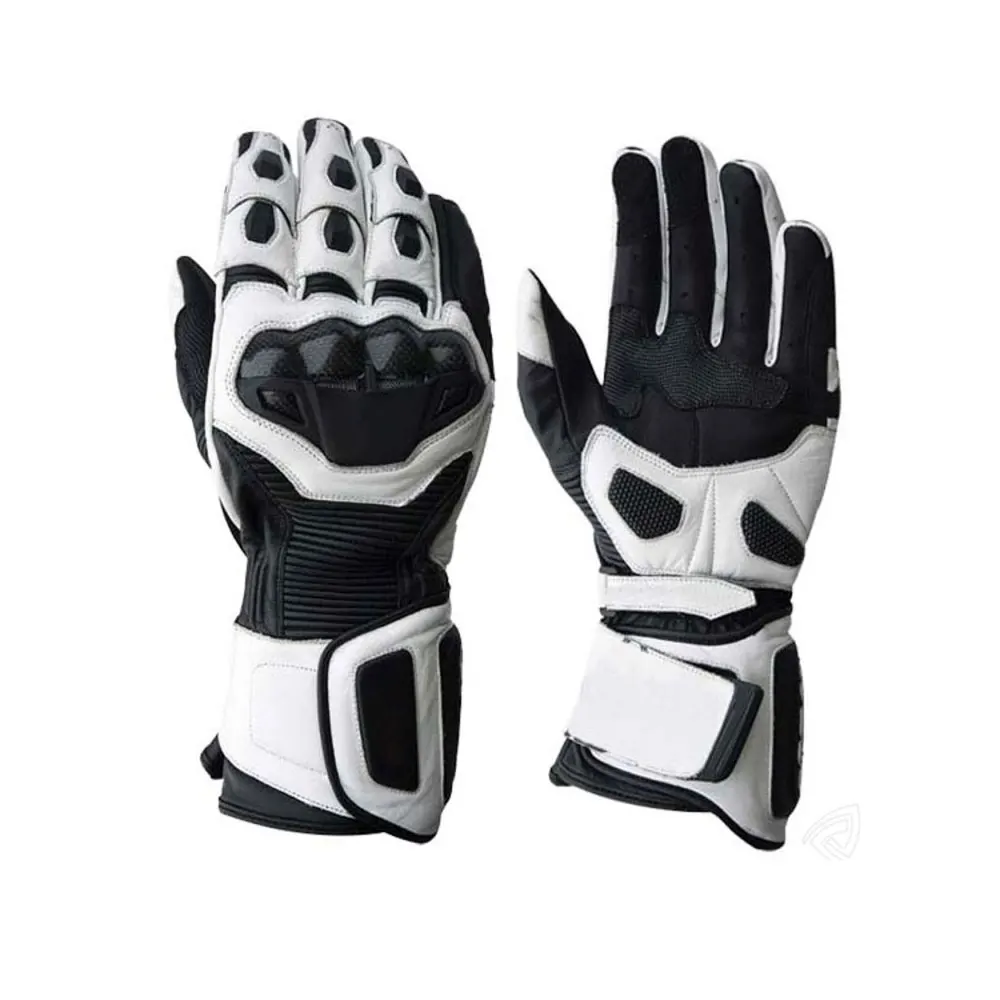 Motorcycle & Motorbike Racing Gloves Customized Logo Genuine Leather Full Finger Motorbike Gloves