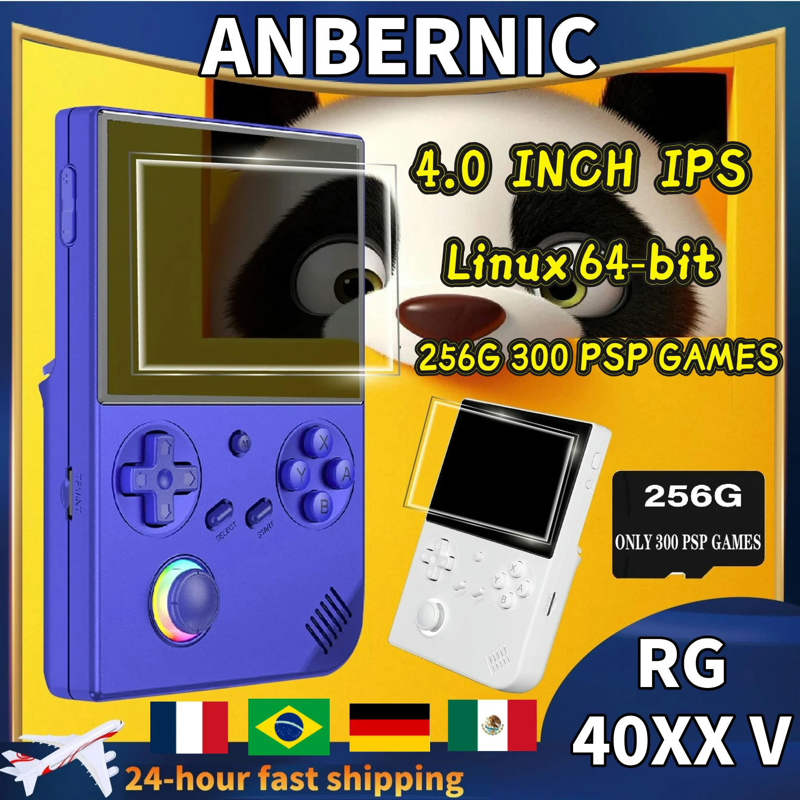 

ANBERNIC RG40XXV RG 40XXV Retro Handheld Game Console video game consoles Linux 64 bit System With RGB Light 5G WiFi Bluetooth