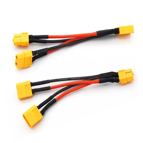 XT60 plug in parallel 14Awg extra soft silicone wire model airplane battery electric modulated motor model car T plug