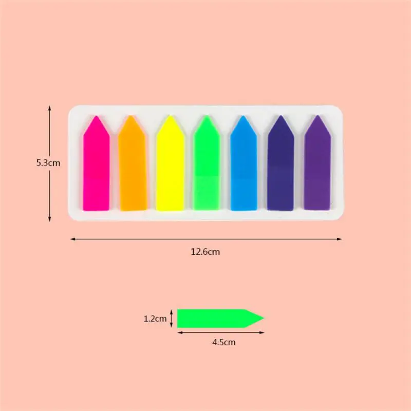 Fluorescent Index Tabs Self Adhesive Page Markers Transparent Waterproof Sticky Notes Classify Files Flags Posted It Stickers