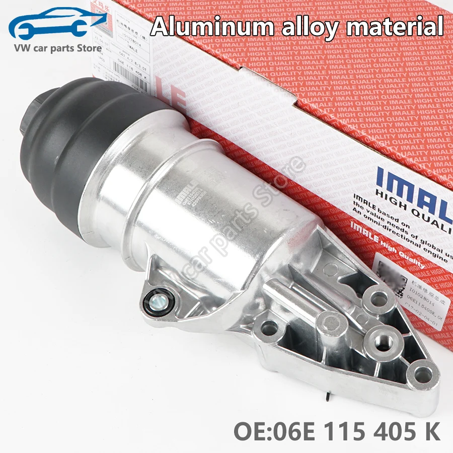 06E115405K Aluminum Oil Filter Housing Adapter for A4 A5 A6 A7 A8 Q7 Quattro 2.4 2.8 3.0T 06E 115 405 K/J/E/F Gasoline Vehicle