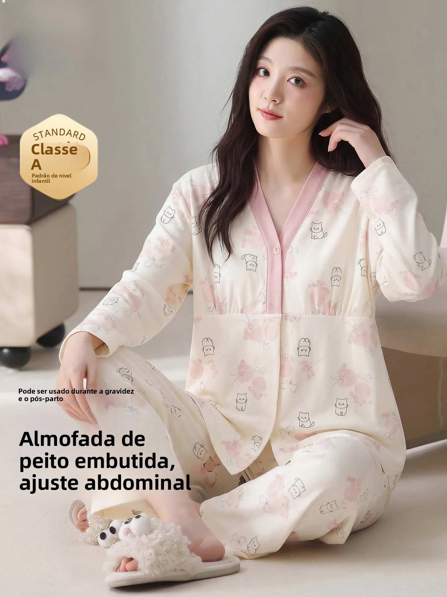 100-pure-cotton-maternity-sleepwear-long-sleeve-home-clothes-set-for-nursing-mothers-spring-autumn-season-comfortable-v-neck