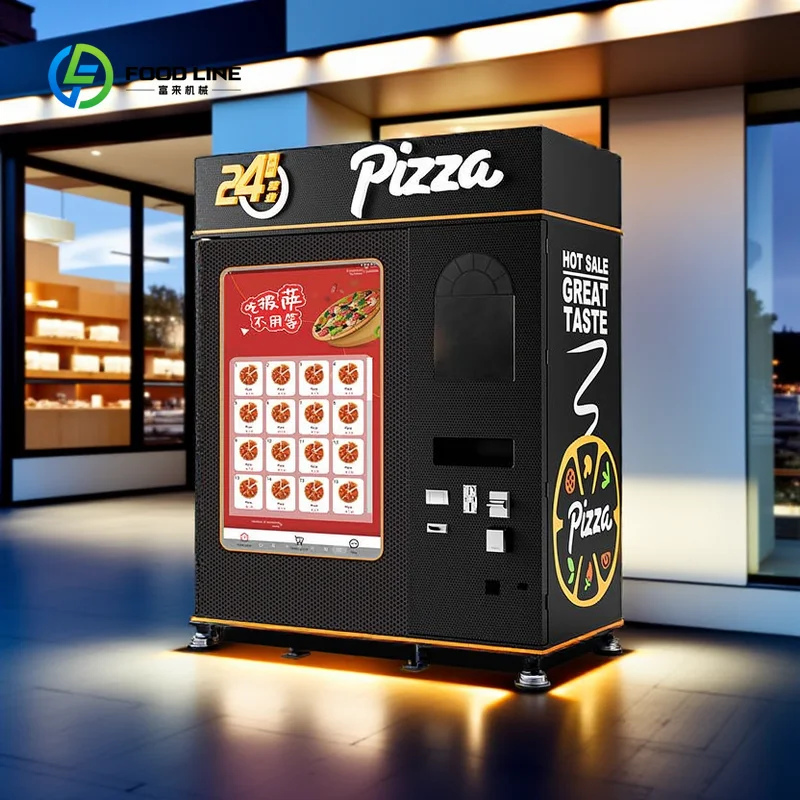 Customized Fully Automatic Commercial Pizza Vending Machine SDK Touchscreen Ultra-cold Storage Multi-Payment for Airport Use