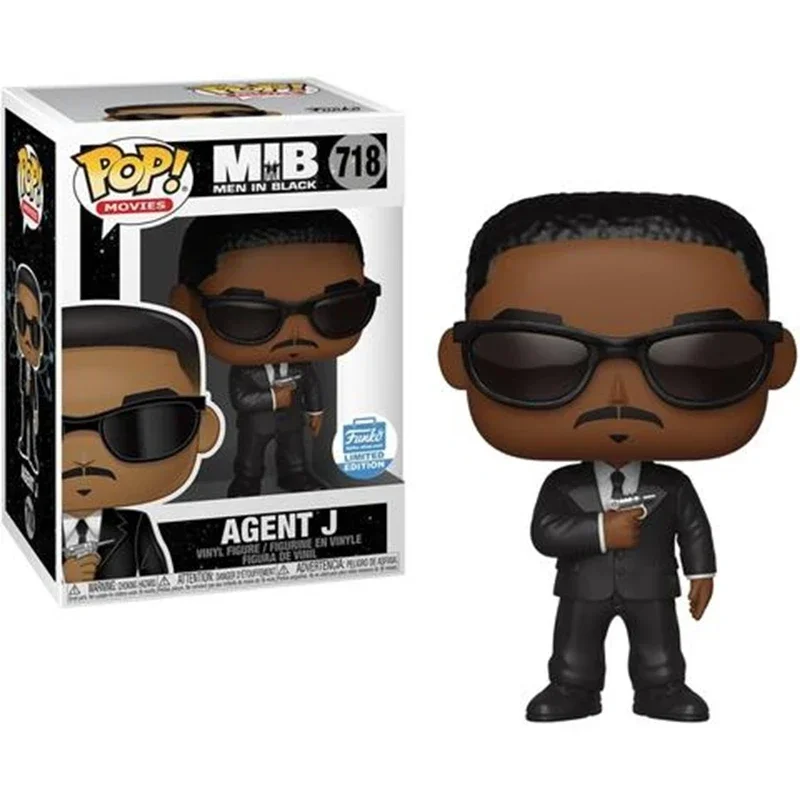 FUNKO POP Newest MI.I.B #718 Agent J Action Models Collectible Figure Toys for Children Gift