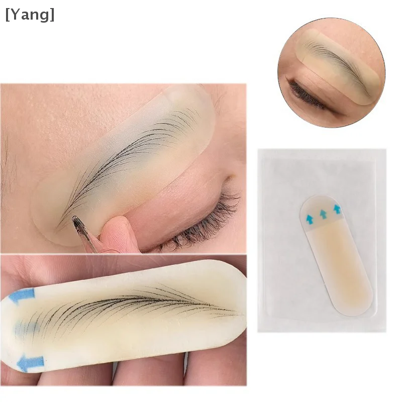 5pcs Transfer Eyebrow Skin Sticker Tattoo Real Operation Practice Permanent Silicone Tattoo Training Supplies Eyebrow Protection