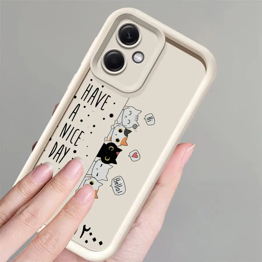 حافظة لهاتف Xiaomi Redmi Note 14 Pro Plus 12S 13 11S 13Pro 12 10S 11 11Pro Cartoon Cat #2