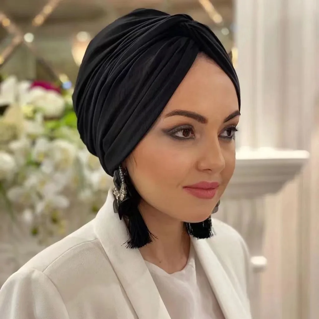 Hồi Giáo Trắng Hijab Nắp Undercap Abaya Hijabs Cho Người Phụ Nữ Hồi Giáo Abayas Áo Liền Bọc Nữ Nhăn Nhúm Tiếng Ả Rập Modal Lụa