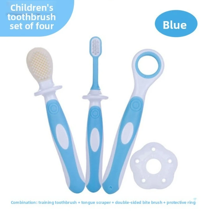 

Baby Oral Cleaning Silicone Soft Bristled Children's Toothbrush 0-3 Years Old Tongue Coating Scraper Children's Toothbrush