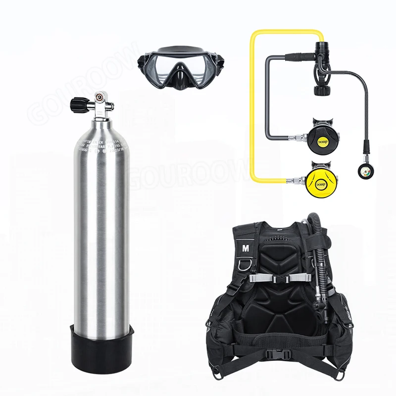 

6L Scuba Diving Cylinder Oxygen Tank Set Snorkeling Equipment Respirator Fish Gill Oxygen Cylinder Standby Diving Equipment