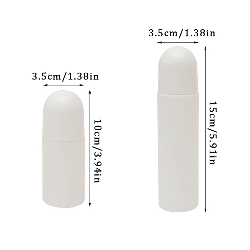 Garrafa de óleo essencial de bola de plástico branco, Sub-Bottling Mist Container, Viagem garrafa recarregável, DIY acessórios desodorantes, 50 ml, 100ml