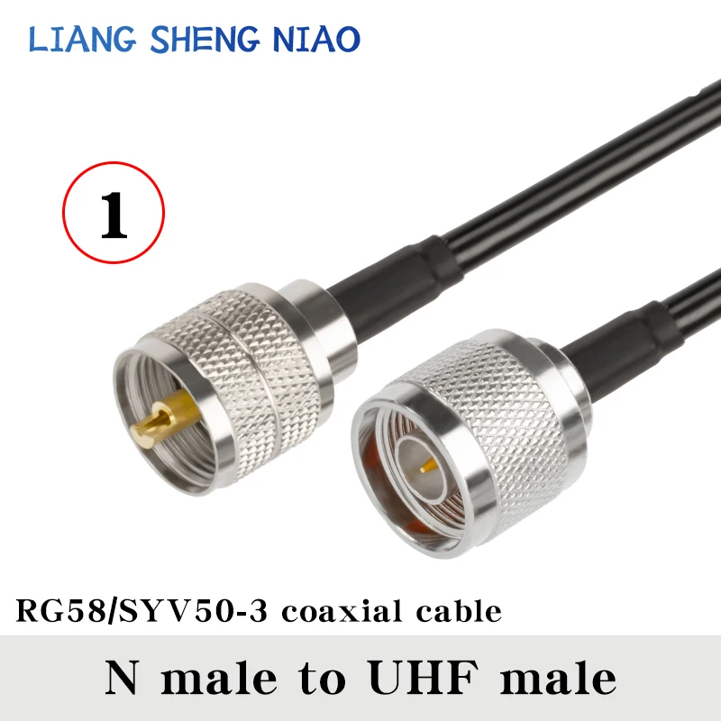 Imagem -05 - Cabo Coaxial Pigtail Macho para Macho Conector Fêmea Linha de Cabo Uhf Pl259 0.3m30m Rg58