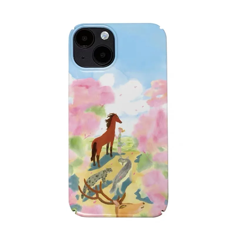 

Pink Colored Girl Pony Phone Case for IPHONE 17 Air 16E 15 PROMAX 14 Plus 13 12 MINI 11 PRO 16Plus XR XS MAX Acrylic Phone Cover