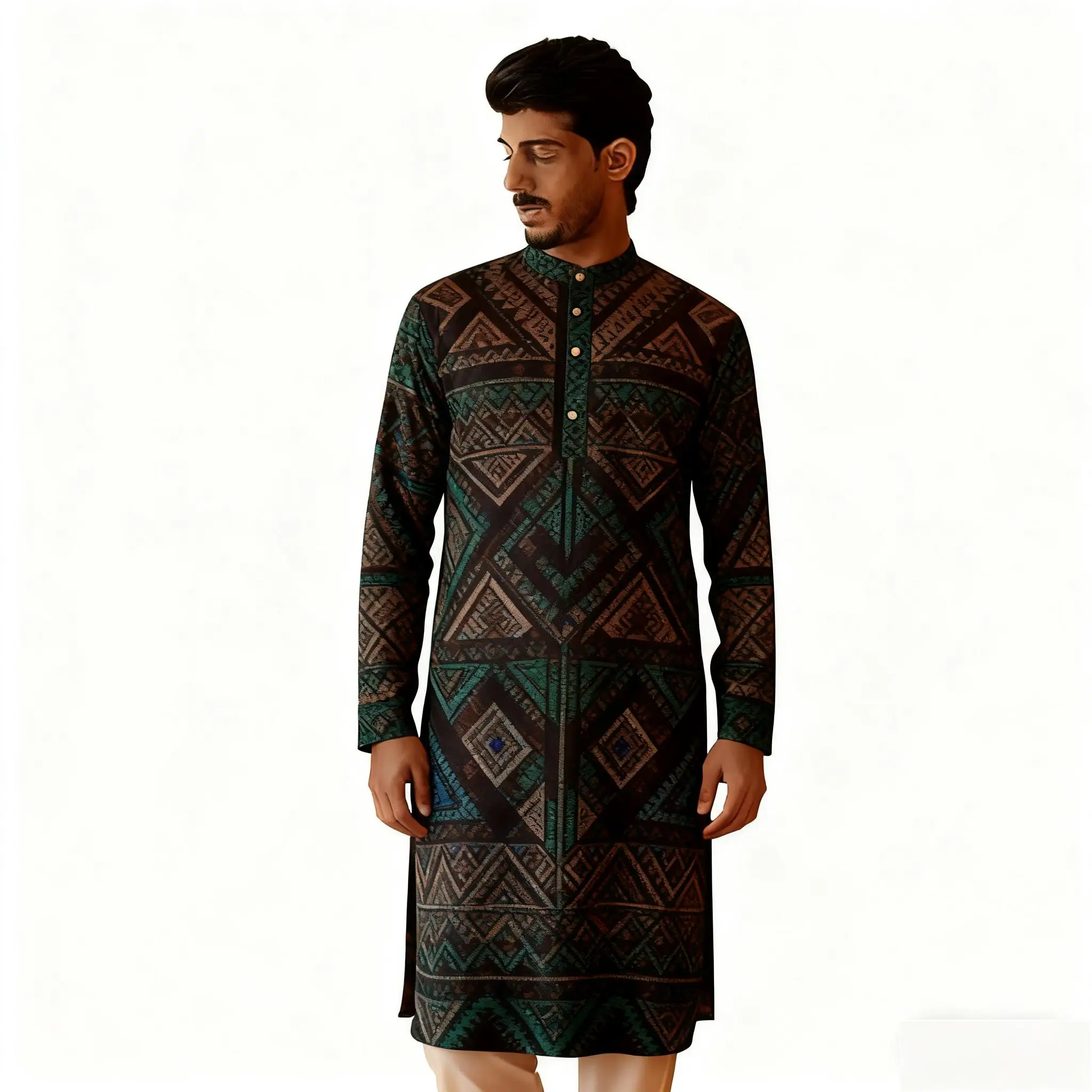 عباية رجالي ثوب عربي طويل الخطوط الإسلامية هينلي قفطان النطاقات ثوب عادي منتجات إسلامية مسلمة Kleider Herren