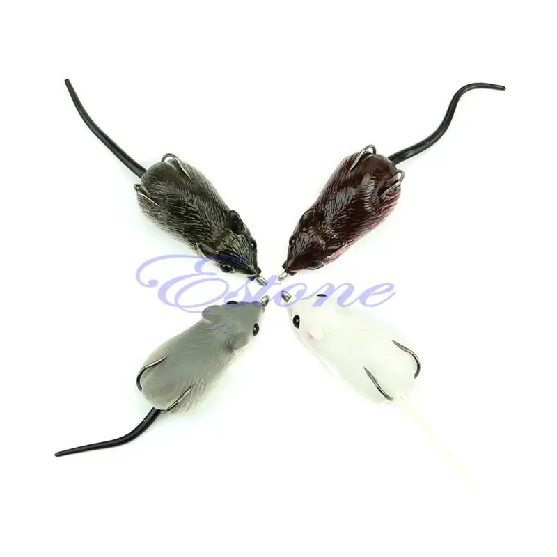 Grandi esche da pesca per mouse in gomma morbida esche Top Water Tackle Hooks Bass Bait Hot