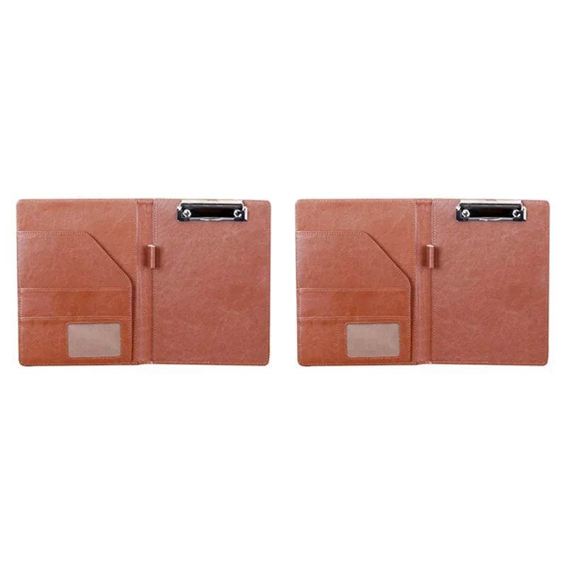 aef1-2x-a5-document-bag-file-folder-clipboard-business-office-financial-school-supplies-brown