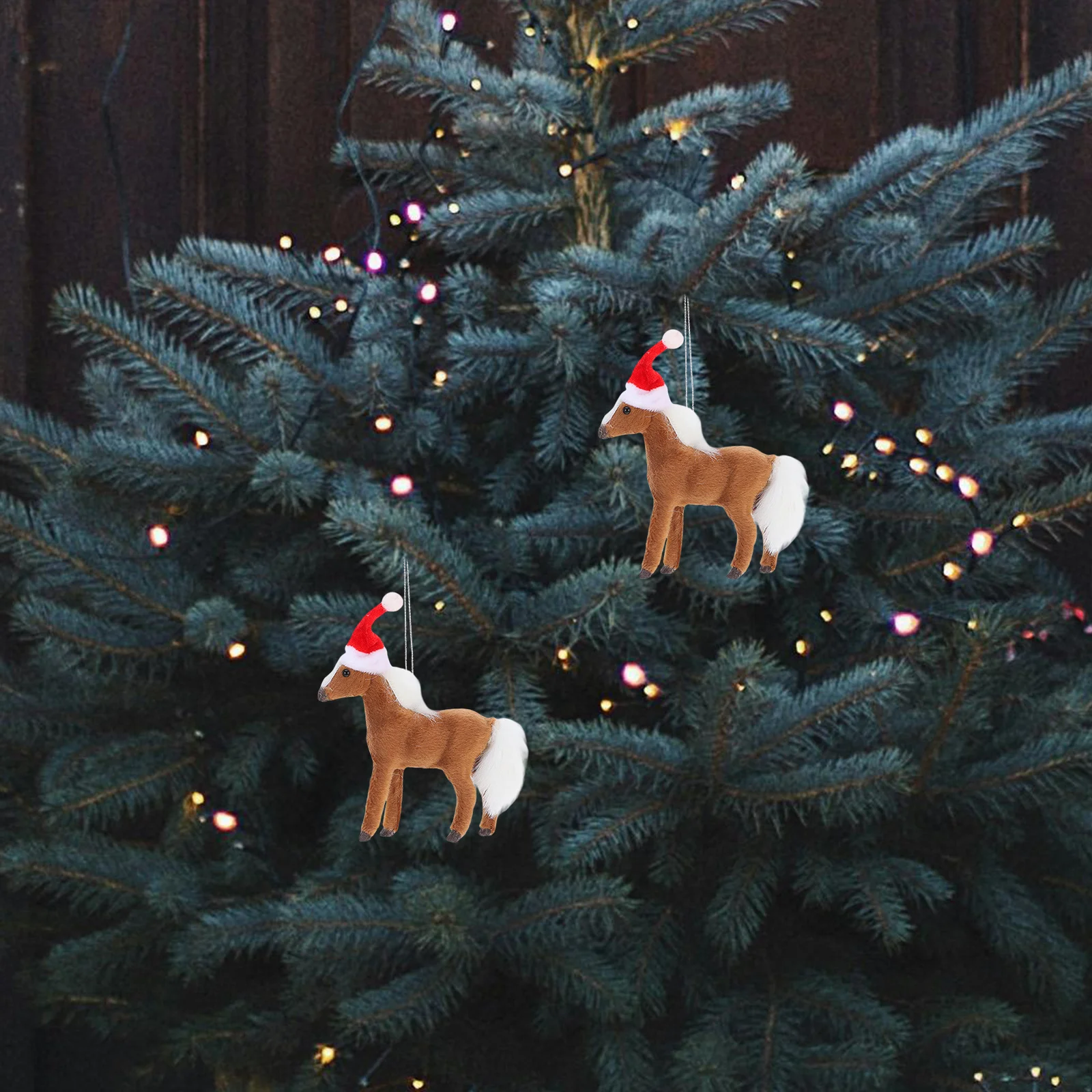 

Christmas Horse Ornaments Hanging Xmas Tree Decor For Holiday Party Small Horse Pendant Xmas Tree Hanging Ornaments