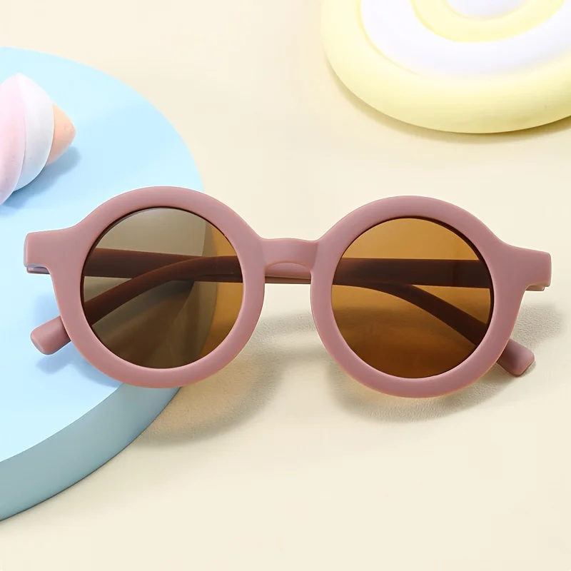 Stylish Sunglasses For Kids Circle Cute sweet and fresh Perfect for Boys and Girls Outdoor Sports Party Vacation Travel