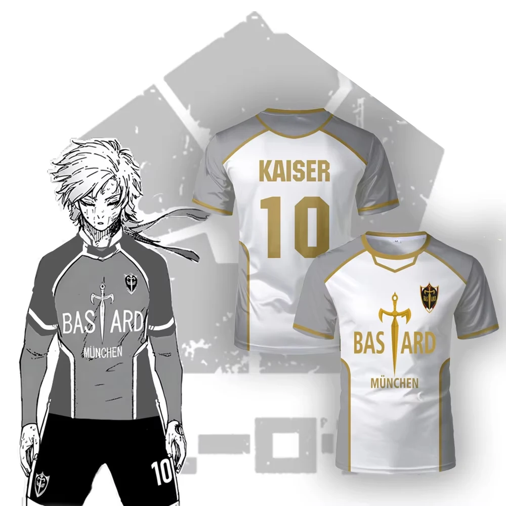 2026 Heißer Sommer Neues Herren Blue Lock Mode Anime Set Rundhals Damen Sport T-Shirts Kinder Freizeit Unisex Fußballtrikot