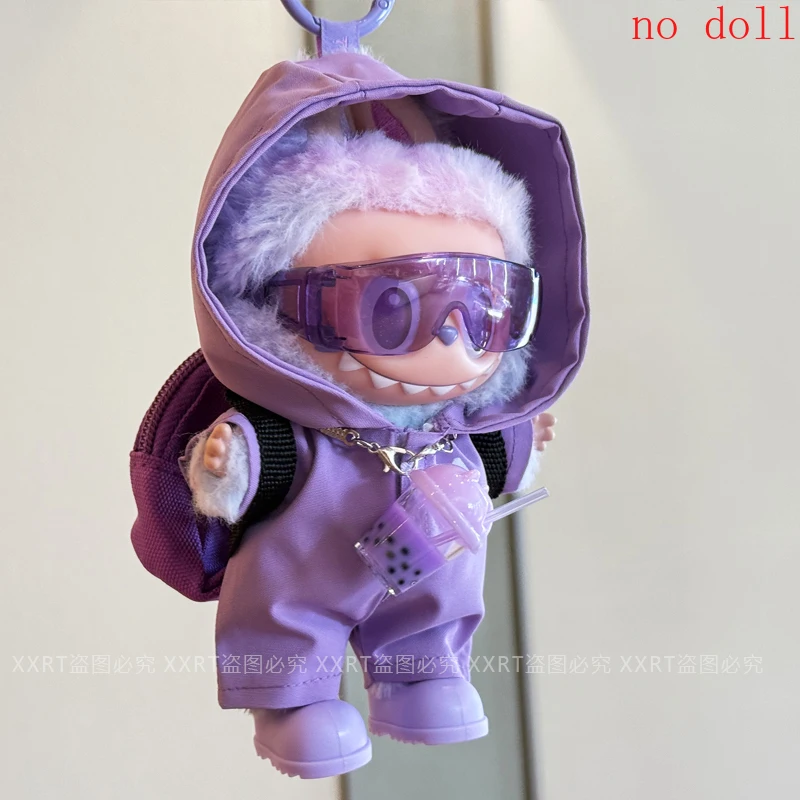 

Labubu Doll Clothes Jumper with Visor Cyberpunk Futuristic Suit Doll Outfit Handmade Sense of Technology Fashion Dolls Clothes