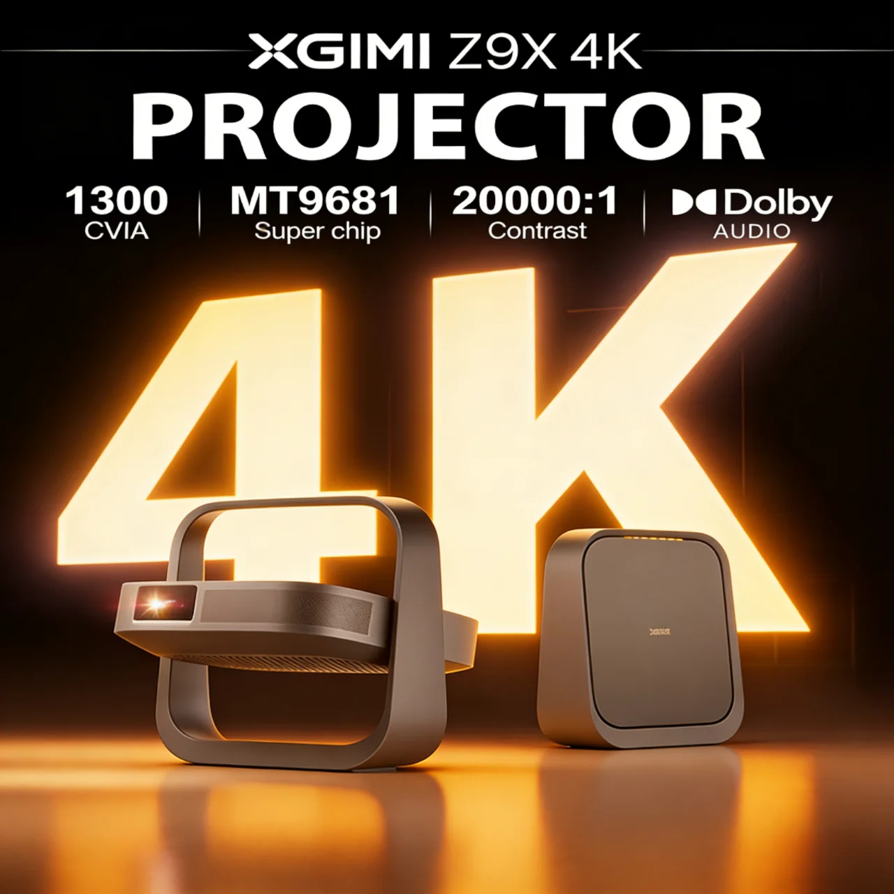 XGIMI Z9Xプロジェクター 1600:1ネイティブコントラスト 完全自動六