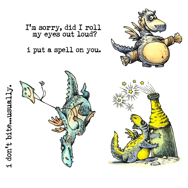 

Cute Cartoon Flying Dragon Cutting Dies And Clear Stamp DIY Scrapbooking Metal Dies Silicone Stamps For Cards Albums