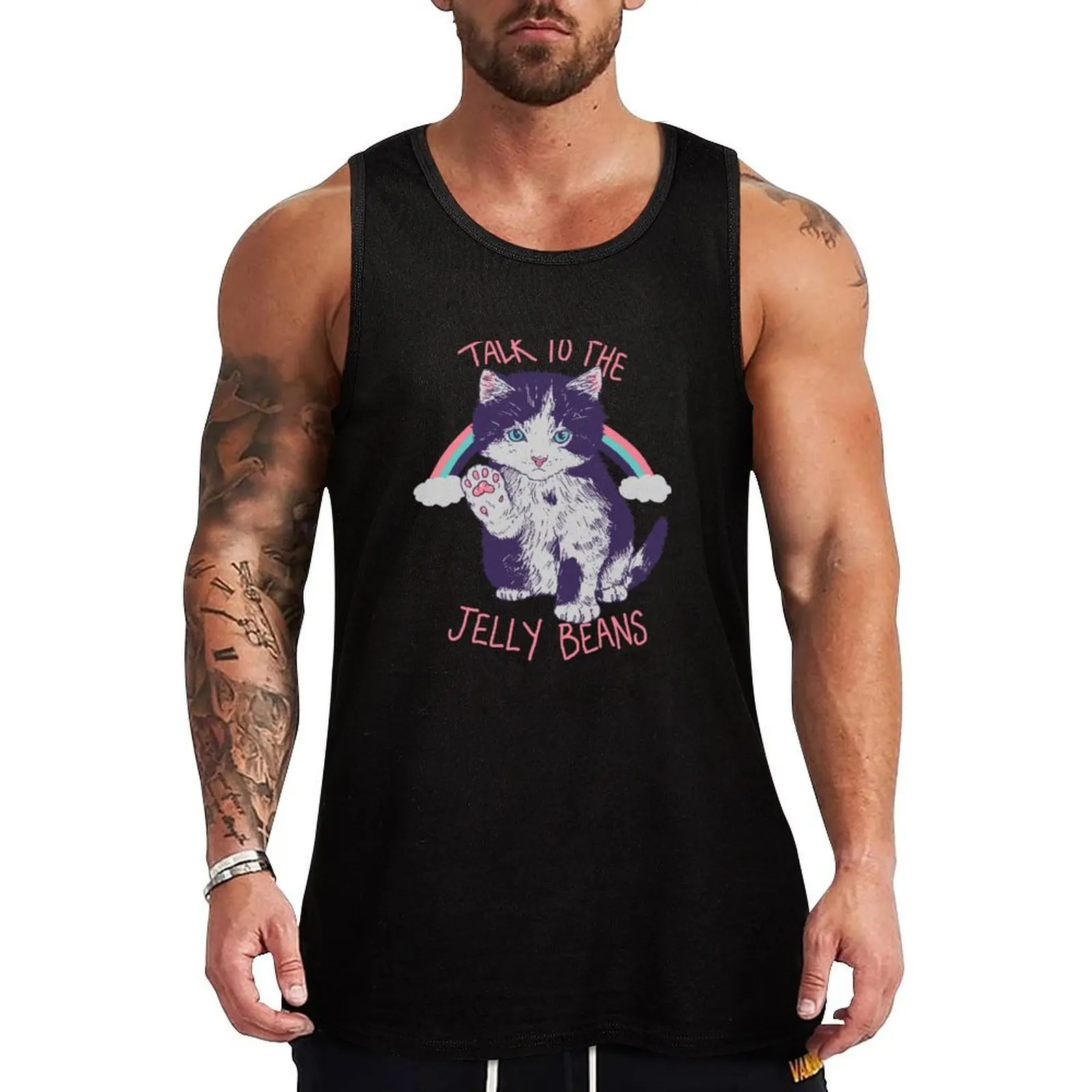 Camiseta sin mangas con estampado moderno de Talk To The Jelly Beans, camiseta sin mangas con estampado moderno