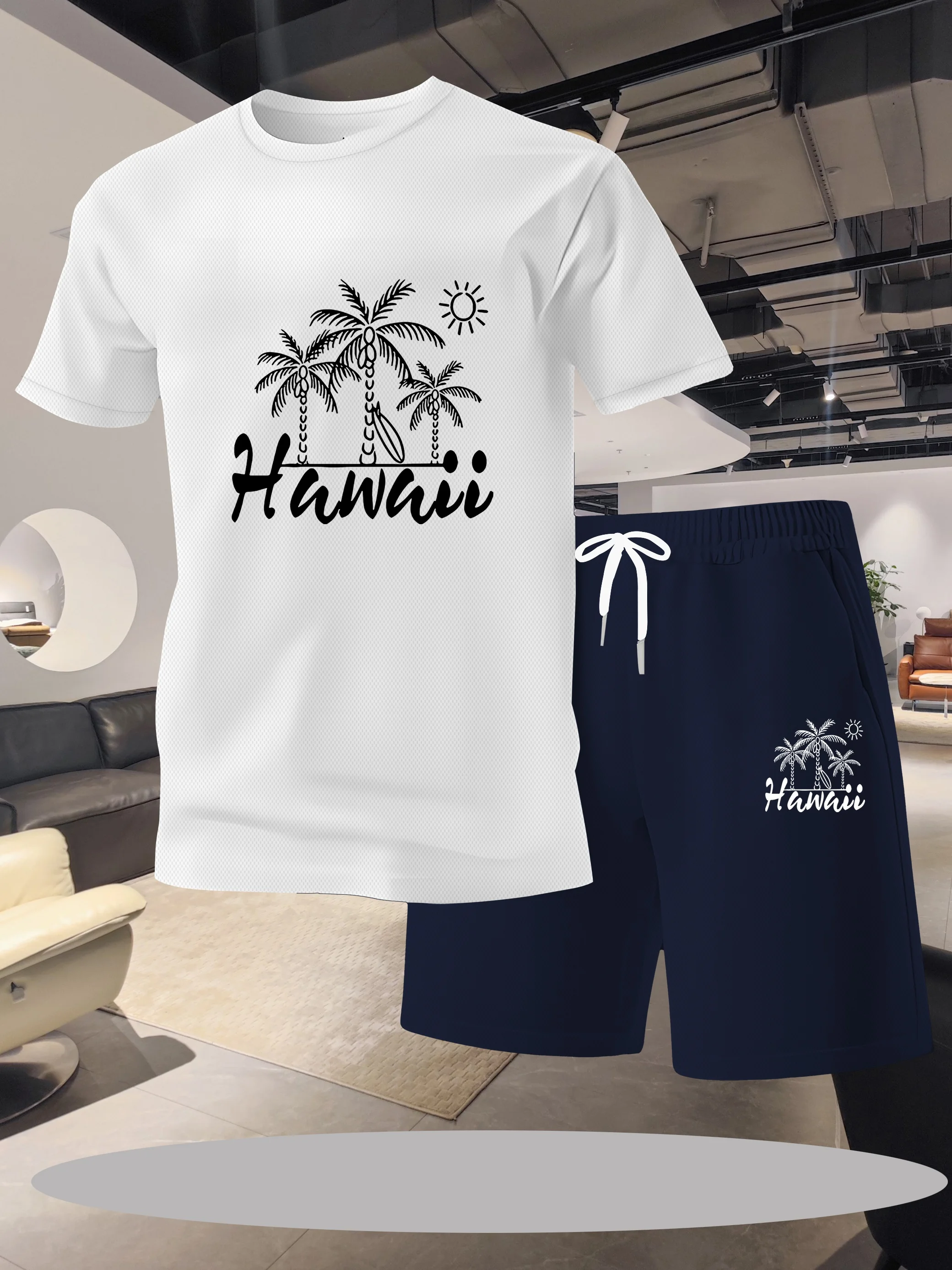 

2025 Summer New Street Sports Lightweight, Comfortable, Soft, Casual and Fashionable Breathable Men's Set