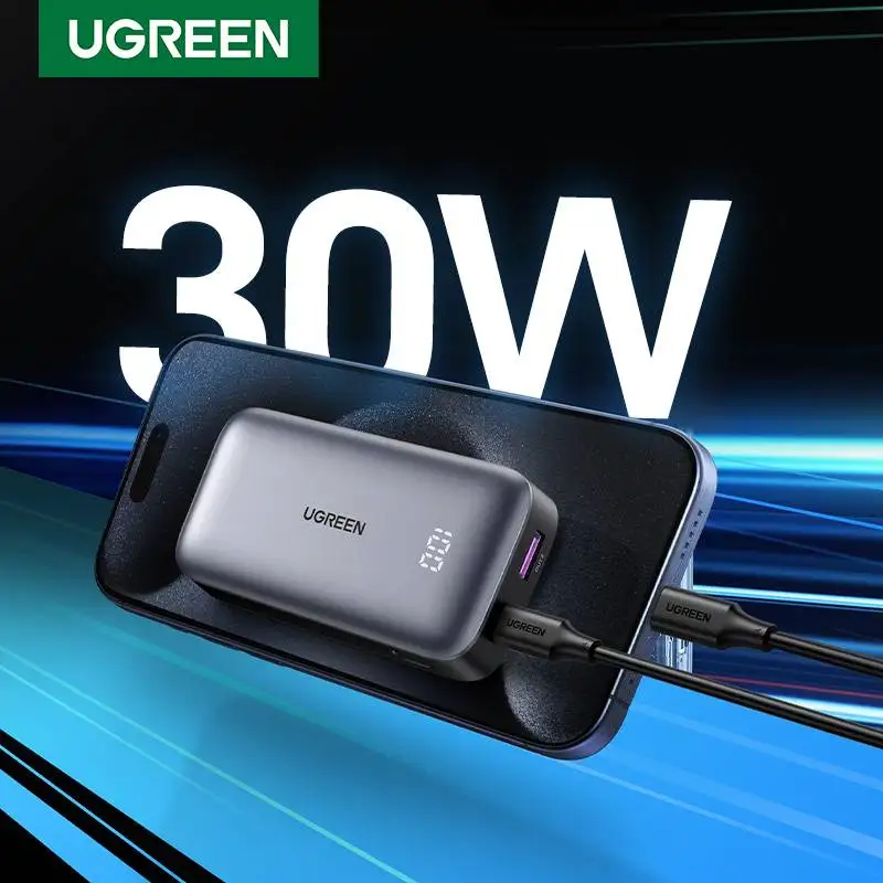 UGREEN-batería externa para teléfono móvil, PowerBank portátil de carga rápida, PD, 30W, 10000mAh, para iPhone 15 Pro Max, Xiaomi, Huawei