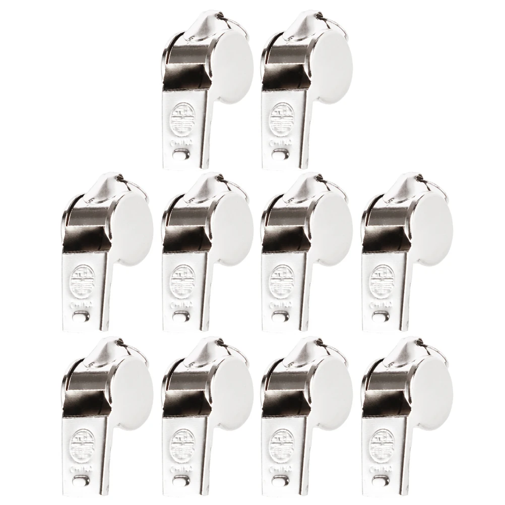 

10pcs Referee Whistle Durable Metal Sports Blowers for Soccer Football Survival Portable Outdoor Gift Accessories