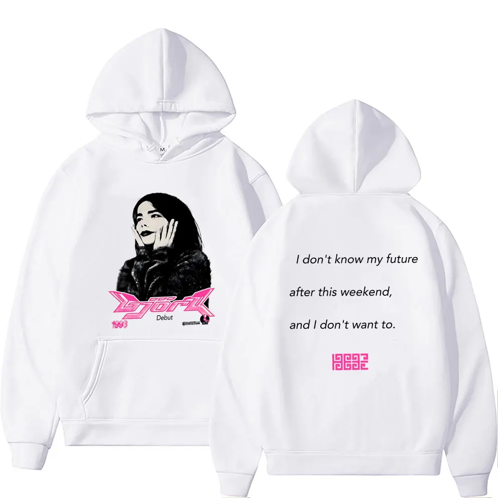 

Bjork I Don't Know My Future Double Sided Print Hoodie Bjork 1993 Debut Sweatshirt Men Women Fashion Vintage Oversized Pullover