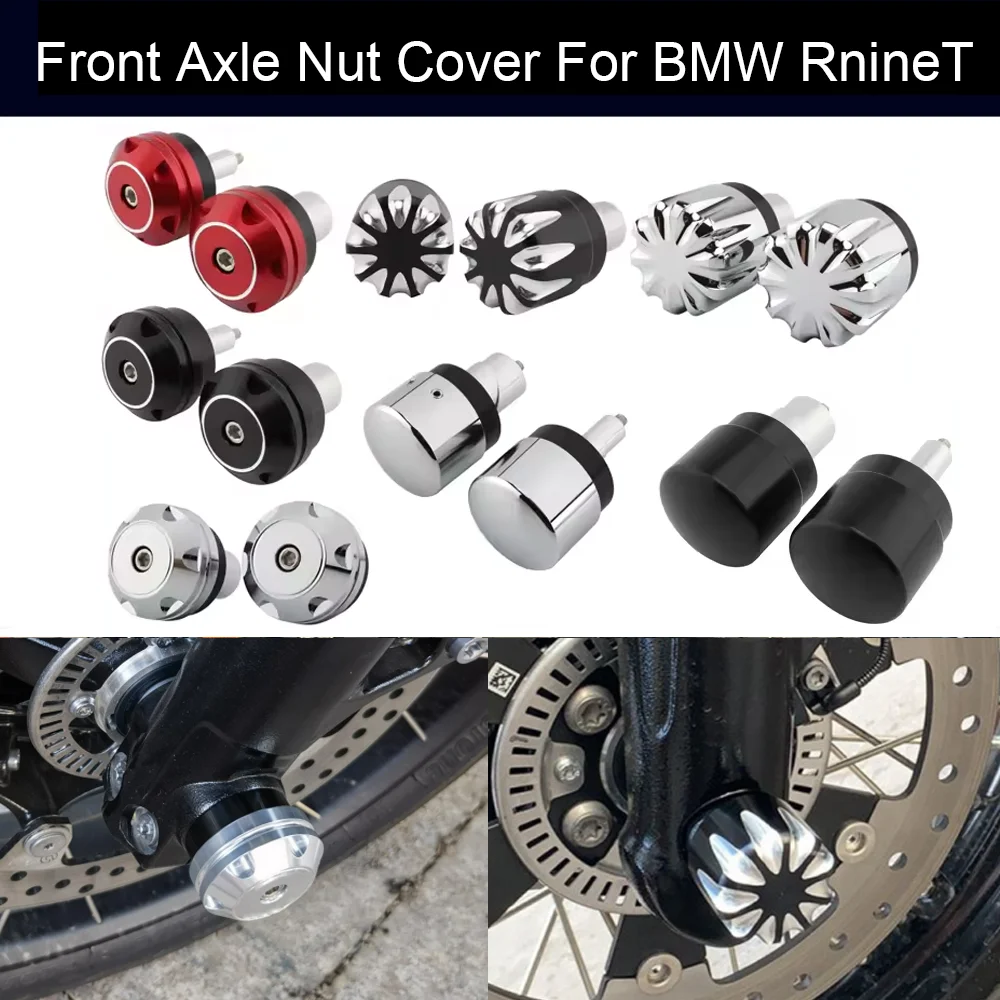 

Pair Motorcycle Front Axle Nut Cover Cap Bolt Wheel Fork Protector Crash Slider For BMW RnineT Pure Racer Scrambler Urban G/S
