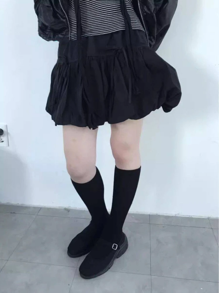 saia-inchada-de-rua-alta-2025-verao-cintura-elastica-banagem-botoes-de-flores-plissado-linha-a-mini-saias-estilo-bale-y2k-skort