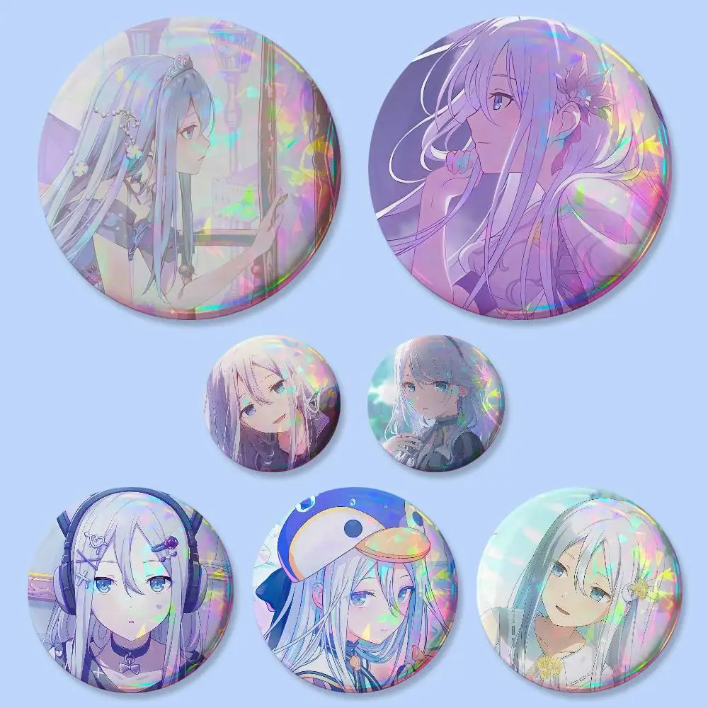 Insignias de dibujos animados de Yoisaki Kanade, redondas de 25, 32, 44, 58, 75 mm, pin de cosplay, decoración para bolsos, regalos para fans, coleccionistas, amigos, broche, recuerdo