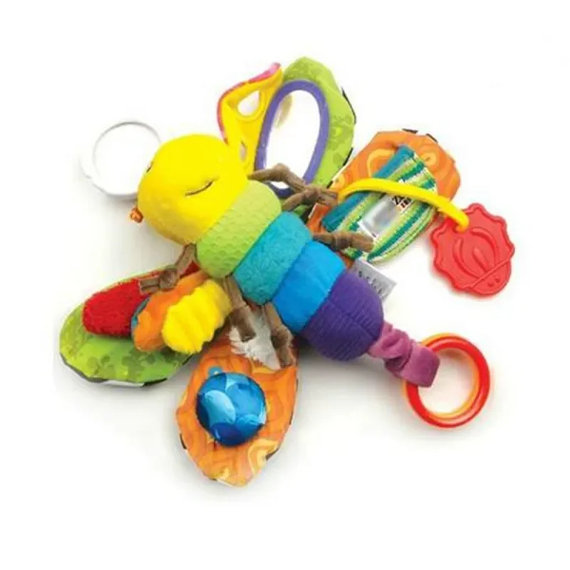 赤ちゃんのおもちゃファッションベッド周り新しいベビーモバイルミュージカルインチワームぬいぐるみ幼児幼児子供のおもちゃ蝶手首ガラガラ