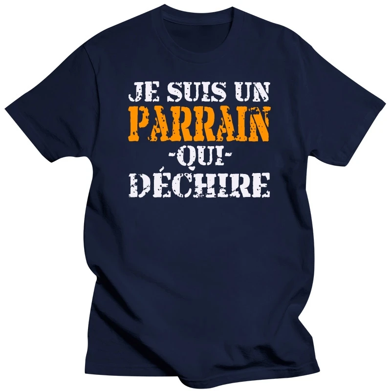 Parrain Humour T Shirt Family Design Funny Short Sleeve Spring Plus Size 5xl Graphic Homme Shirt