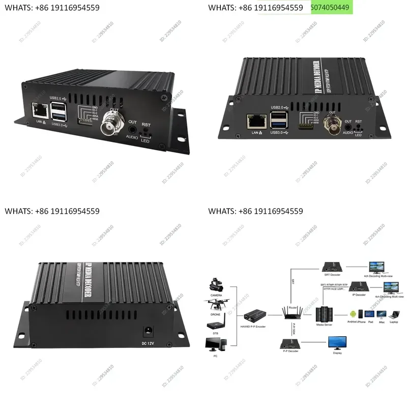 for S9110D H264 H265 1080p 60fps HD SDI USB RS485 Audio IP Decoder Supporting RTMP RTMPS RTSP RTP HTTP HLS UDP SRT MPEG4