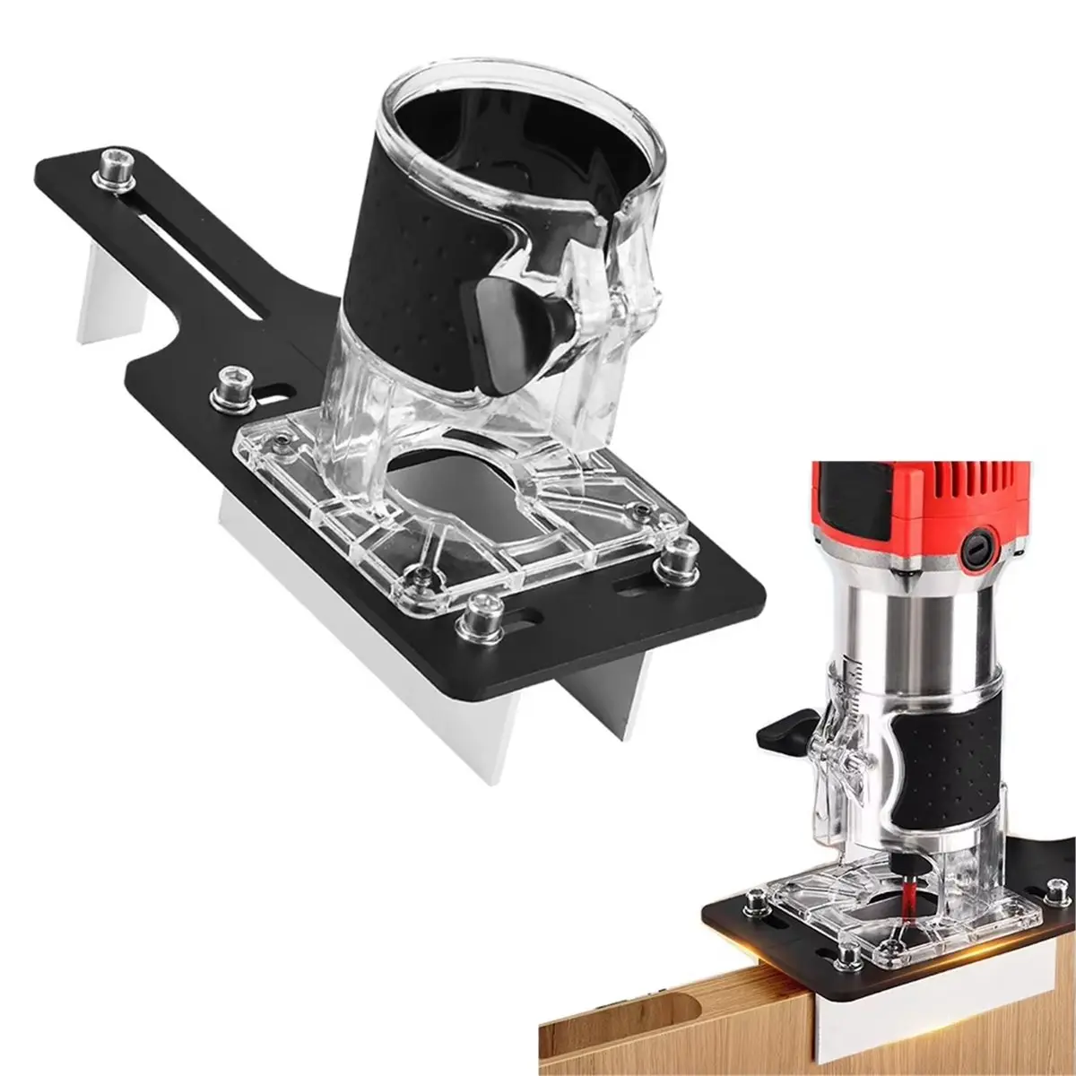 DT81 2 in 1 Automatic Slotted Trimming Machine 65mm Fastener Slotted Mold Adjustable Depth & Angle Manual Woodworking Tool