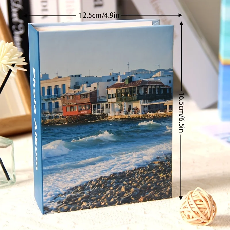 100-Photo 6-Inch Straight Scenic Paper Photo Albums - Beautiful Travel and Nature Themes for Memory Preservation