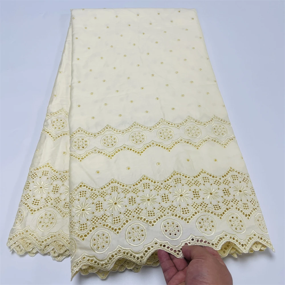 

Swiss Voile Lace Fabric for Women Dress, 100% Cotton, African, Polish, Nigeiran, High Quality, 5 Yards