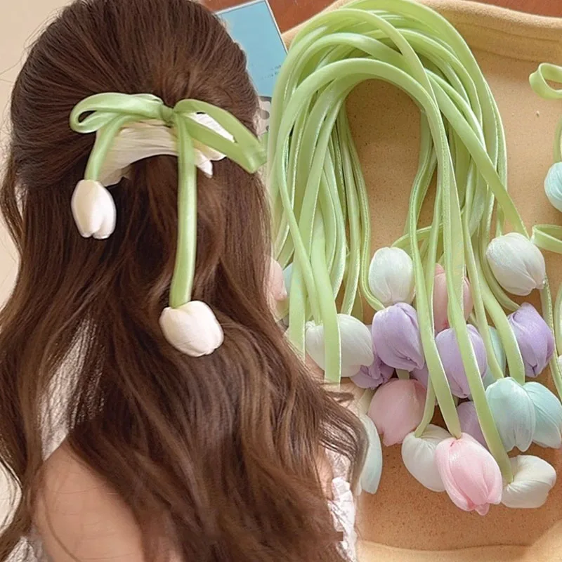 New Tulip Shoe Laces Charms Colorful 3D Flowers DIY Accessories for Cake Clothes Dresses Hairband Home Accessories Decoration